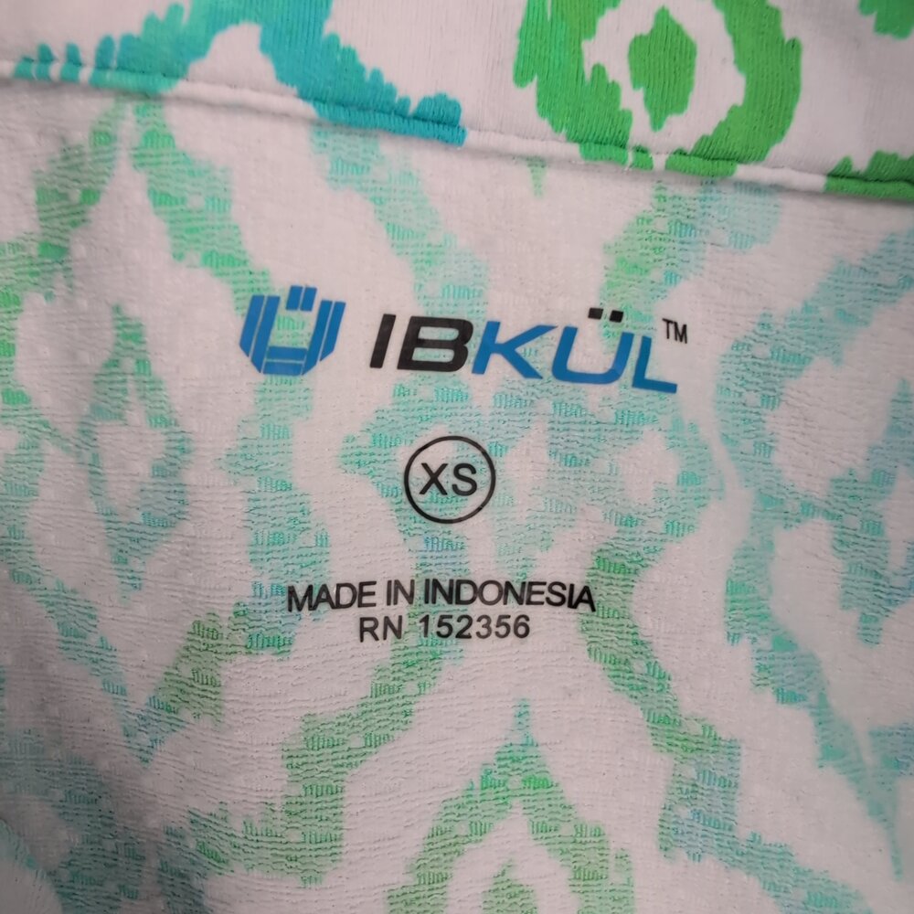 Ibkul Women's XS Long Sleeve Athletic Quarter-Zip Top Blue Green - Picture 4 of 10